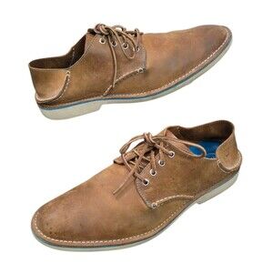 Sperry Mens Nubuck Oxford Shoes US Size 13 Brown Leather Top Sider